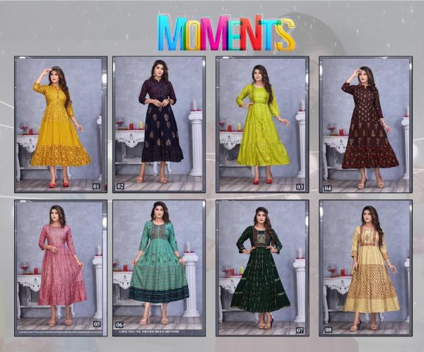 Trendy Golden Moments Rayon Exclusive Kurti Collection